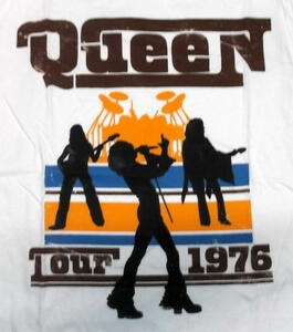 ★クイーン Tシャツ QUEEN 76 ツアー 白 - L 正規品 フレディ マーキュリー A DAY AT THE RACES 伝説のチャンピオン