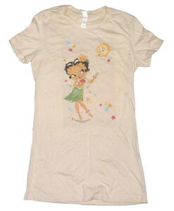 ★ベティ ブープ Tシャツ Betty Boop Ladys - S! 正規品 FLOWER フラ ガール hula アメキャラ ベティちゃん