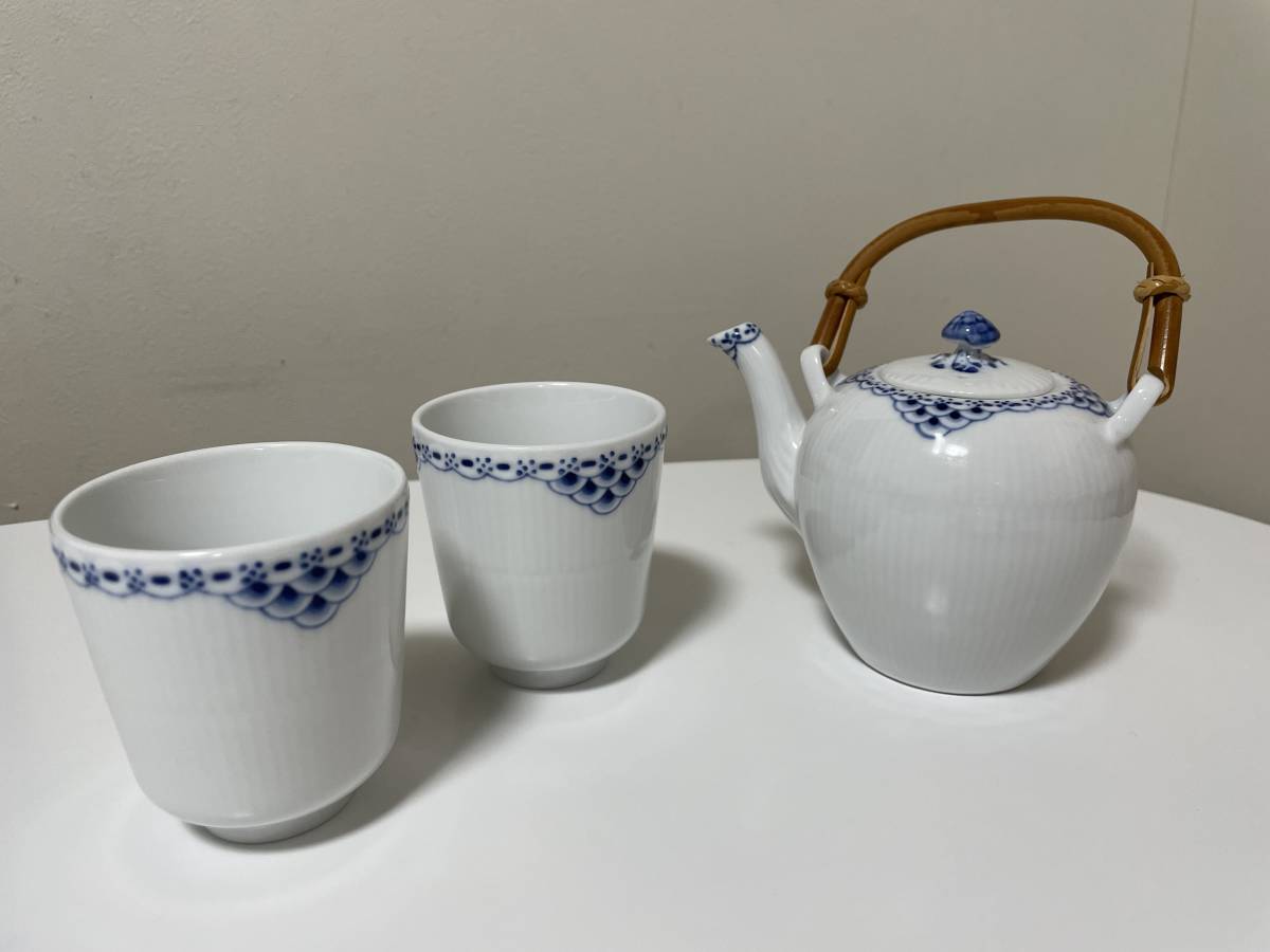 ロイヤルコペンハーゲン 急須&湯呑2客
