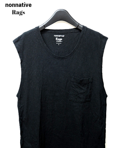 S【nonnative Rags McGREGOR NO SLEEVE TEE 211795152 BLACK ノンネィティブ ラグスマックレガー ノースリーブ Tシャツ ブラック】