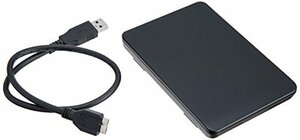 ブラック USB3.0 玄人志向 SSD/HDDケース(ブラック) 2.5型 USB3.0接続 ACアダプター不要/ネジ止め不要