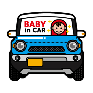 【新品・未使用】カーマグネット 赤ちゃんが乗っています BABY IN CAR・スズキ ハスラー風