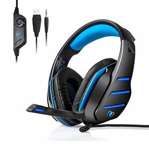 ★アウトレットセール★新品 ゲーミング ヘッドセット ゲーム用ヘッドフォン PS4 Xbox One PC FPS ステレオ LEDライト & 3.5mm 有線