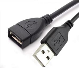 ★アウトレットセール★新品 USB 2.0 延長ケーブル 0.5m (オス - メス) ブラック