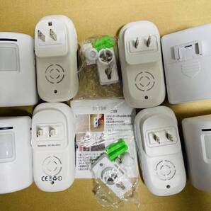 ★送料無料★【ジャンク品】 4個セット 動作未確認 人感センサー チャイム&防犯センサー 非接触 ドアベル/無線呼び出し 玄関店舗防犯や介護