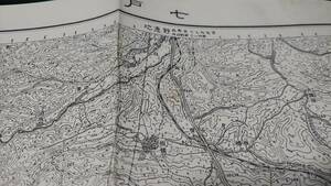 古地図 　七戸　青森県　　地図　地形図　資料　43×57cm　縦部分上下3センチカットいてます　大正3年測量　　昭和29年印刷　発行　A　
