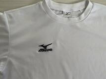 ★ミズノ MIZUNO 160サイズ 半袖 Tシャツ ロゴ刺繍 白★速乾/ドライ_画像2