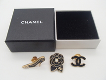 ◎CHANEL シャネル タイタック ピン / カメリア ヒールモチーフ フェイクパール パール ココマーク アクセサリー 3点 まとめ◎SG_画像1