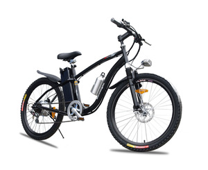 フル電動MTB電動自転車「フォルスト３」２４インチSHIMANO製６段変速ギア搭載 ディスクブレーキ装着　黒
