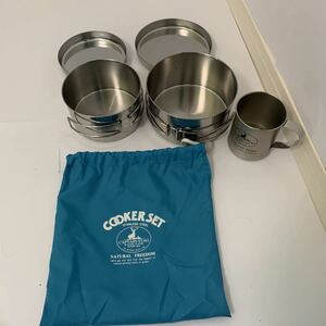 COOKER SET クッカーセット CAPTAIN STAG 鍋2点コップ1点セット