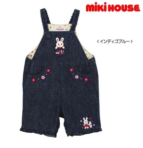 即決です！【ミキハウス】新品未使用♪mikihouse 80cm 75cm～85cm うさこinポケット オーバーオール 女の子 お出かけ 出産祝い プレゼント