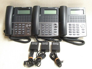 Ω XI2 3819 保証有 19年製 Saxa サクサ IP NetPhone SXⅡ IP電話機 NP330(K)(O) 3台セット AC付 ・祝10000！取引突破！