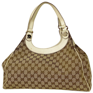 Gucci GUCCI GG pattern shoulder bag shoulder bag handbag GG canvas beige ivory 154981 ladies [used], Gucci, Bag, bag, others