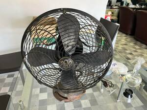  Shibaura iron feather electric fan Showa Retro Taisho retro antique foundation damage 