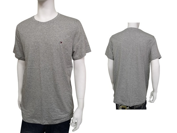 ts-09T3139-Gray-M TOMMY HILFIGER 半袖Ｔシャツ クルーネック ワンポイント トップス グレー M