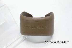 [KU33]LONGCHAMP Long Champ leather wide width bangle khaki - Brown [ postage nationwide equal 220 jpy ]