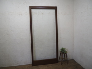 C0854*(4)[H200,5cm×W93cm] antique * extra-large * large one sheets glass. -ply thickness . old tree frame sliding door * old fittings wave glass door entranceway door gate retro M pine 