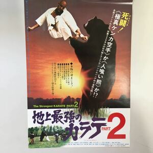 映画チラシ「地上最強のカラテPART2」　後藤秀司監督