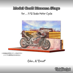 1/12 motorcycle for maquette geo llama background kit A (Circuit) model bike geo llama figure case 