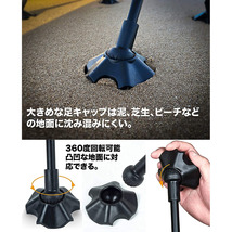 アウトドアチェア2脚セット 収納たくさん 大きめ脚キャップ 安定 耐荷重145kg 組み立て簡単 収納バッグ付き 軽量 コンパクト ブラウン_画像4