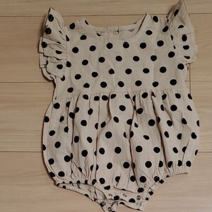 ロンパース 半袖 女の子 夏 60 70 80 90 ベビー服 水玉 ドット フリル 赤ちゃん 子ども 子供