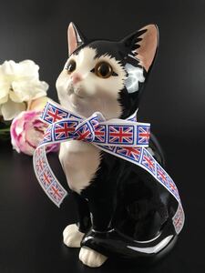 英国・イギリスヴィンテージ ◆ Just Cats & Co ハチワレ猫のフィギュリン