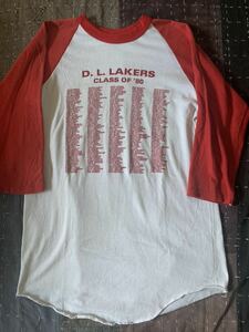 70s 80s Russell ビンテージ ベースボール Tシャツ 金タグ USA製 アメリカ製 ラッセル D.L.LAKES LAKERS