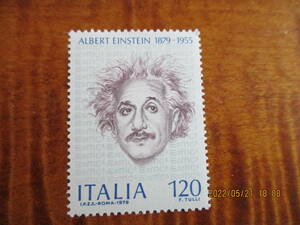 アインシュタイン生誕100年記念　1種完　1979年　未使用　イタリア共和国　VF/NH
