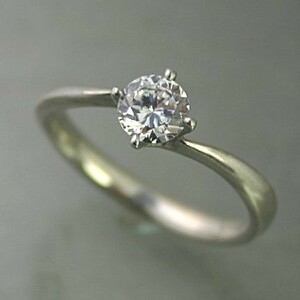 婚約指輪 シンプル エンゲージリング ダイヤモンド 0.3カラット プラチナ 鑑定書付 0.362ct Eカラー SI2クラス EXカット CGL