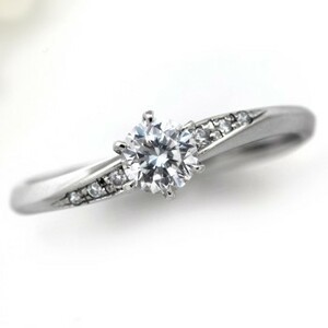 婚約指輪 シンプル エンゲージリング ダイヤモンド プラチナ 0.2カラット 鑑定書付 0.20ct Eカラー VVS1クラス 3EXカット GIA