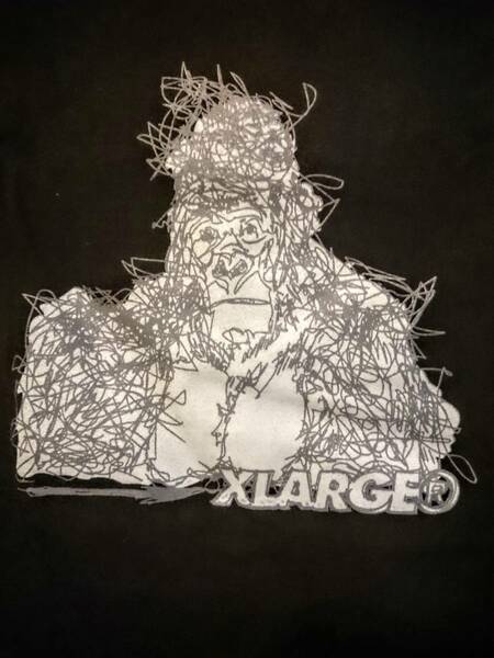 XLARGE Tシャツ S 旧タグ ラフ画 鉛筆画 落書き風OGゴリラ エクストラ ラージ X-LARGE CLOTHING