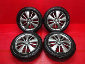 美品♪ ホンダ エリシオン純正17インチホイール ガンメタ♪ 4本 6.5J +55 5H 114.3 BS REGNO GR-XI 215/55R17 オデッセイ ヴェゼル HONDA