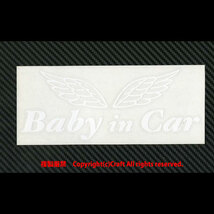 Baby in Car 天使の羽/ステッカー(白/18×7cm/t4)ベビーインカー、wing//_画像2