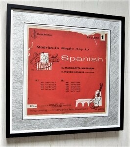 アンディ・ウォーホル/Madrigal’ｓMagic Key to Spanish/M.Madrigal/LPジャケット ポスター額付/Andy Warhol/かわいい/おしゃれリビング