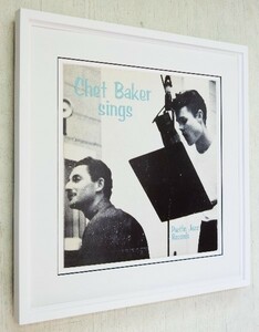 チェット・ベーカー/50s 西海岸ジャズ アート/LP・ポスター額装/Chet Baker Sings/ブルーに生まれて/トランペット/Framed Chet Baker Album