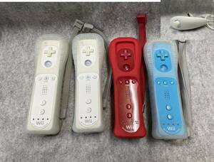 I.E27 OTKD☆動作未確認　Nintendo(任天堂)　Wiiリモコンプラス4点＆ヌンチャクのセット　シリコン製カバー付き☆
