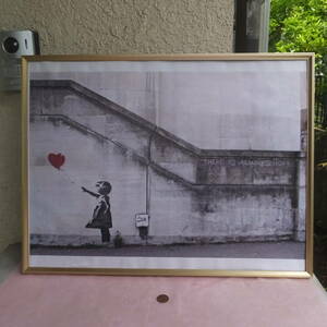 Art hand Auction ★バンクシー/風船と少女/キャンバス画/新品/合成繊維の布地に印刷/美術工芸品/大型/額付き, 美術品, 絵画, 人物画