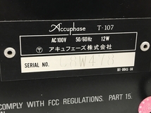Accuphase T-107 アキュフェーズ FMチューナー 音響 機材 ジャンク F6461926_画像9