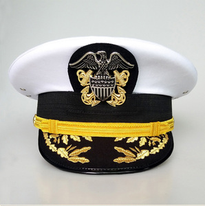 【送料無料】WWII WW2 米軍 海軍 将官 キャプテン 制帽 白 帽章付 アメリカ軍 レプリカ 複製 新品
