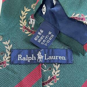 RALPH LAUREN( Ralph Lauren ) green green tennis necktie 