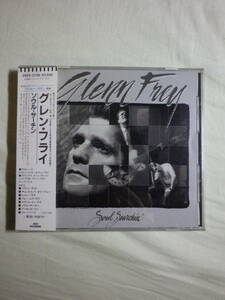 税表記無し帯 『Glenn Frey/Soul Searchin’(1988)』(1988年発売,25P2-2158,廃盤,国内盤帯付,歌詞対訳付,True Love,Livin' Right)