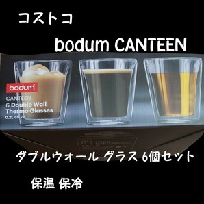 コストコ bodum(ボダム) CANTEEN ダブルウォールグラス 6個入 保温 保冷 200ml