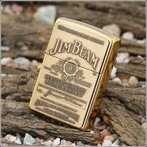 ZIPPO(ジッポー) 日本未発売 MADE IN USA レア 並行輸入品 真鍮 JIM BEAM ジム ビーム バーボンウイスキー ビンテージ