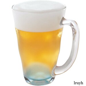 ビールグラス ビアグラス ビールジョッキ ビアジョッキ マグ 山 泡立ちぐらす 東洋佐々木ガラス ブルー 日本製 食洗機対応 プレセント