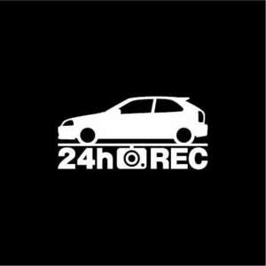 【ドラレコ】ホンダ シビックタイプR【EK9系】前期型 24時間 録画中 ステッカー