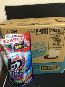 ライオン★トップクリアリキッド詰め替え用洗濯洗剤720g×12
