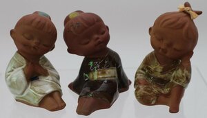 セトクラフト オリジナル 人形 陶器 女の子 3点 和風小物 Seto Craft 雑貨 インテリア 置物