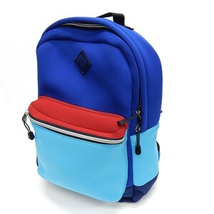 * rucksack * daypack wet suit material empty × blue × navy blue × red man and woman use 