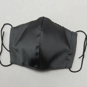 礼装マスク　立体カラスマスク　ブラック/無地　日本製　フォーマル　布マスク　MSK-F01