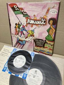 PROMO P-10594W！美盤LP +7''！ファンカデリック Funkadelic / One Nation Under A Groove Warner 見本盤 FUNK SOUL SAMPLE 1978 JAPAN NM